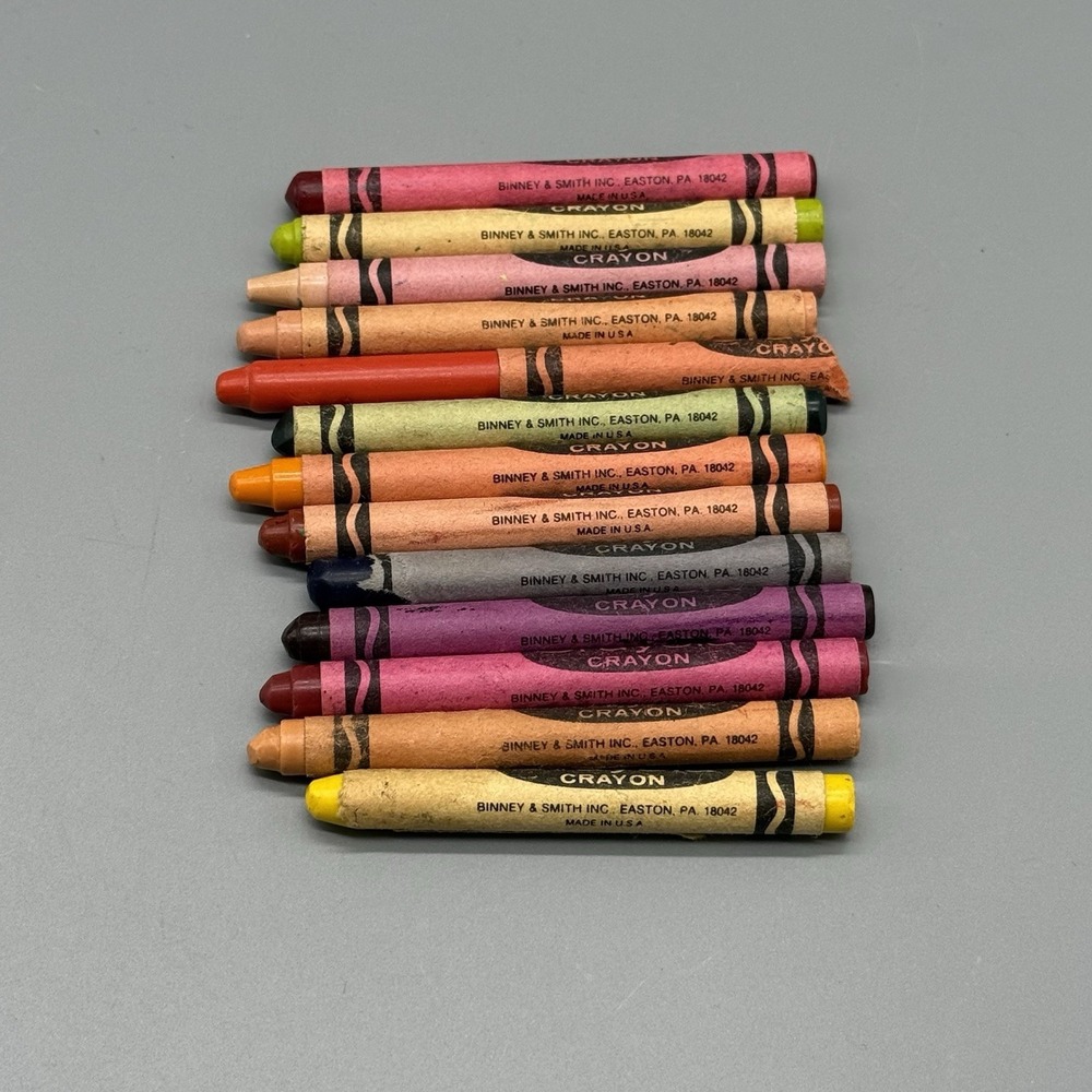 Vintage Crayola Crayons by Binney & Smith Made in USA Lot 13 Used - Picture 3 of 5